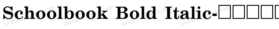 Schoolbook Bold Italic字体转换